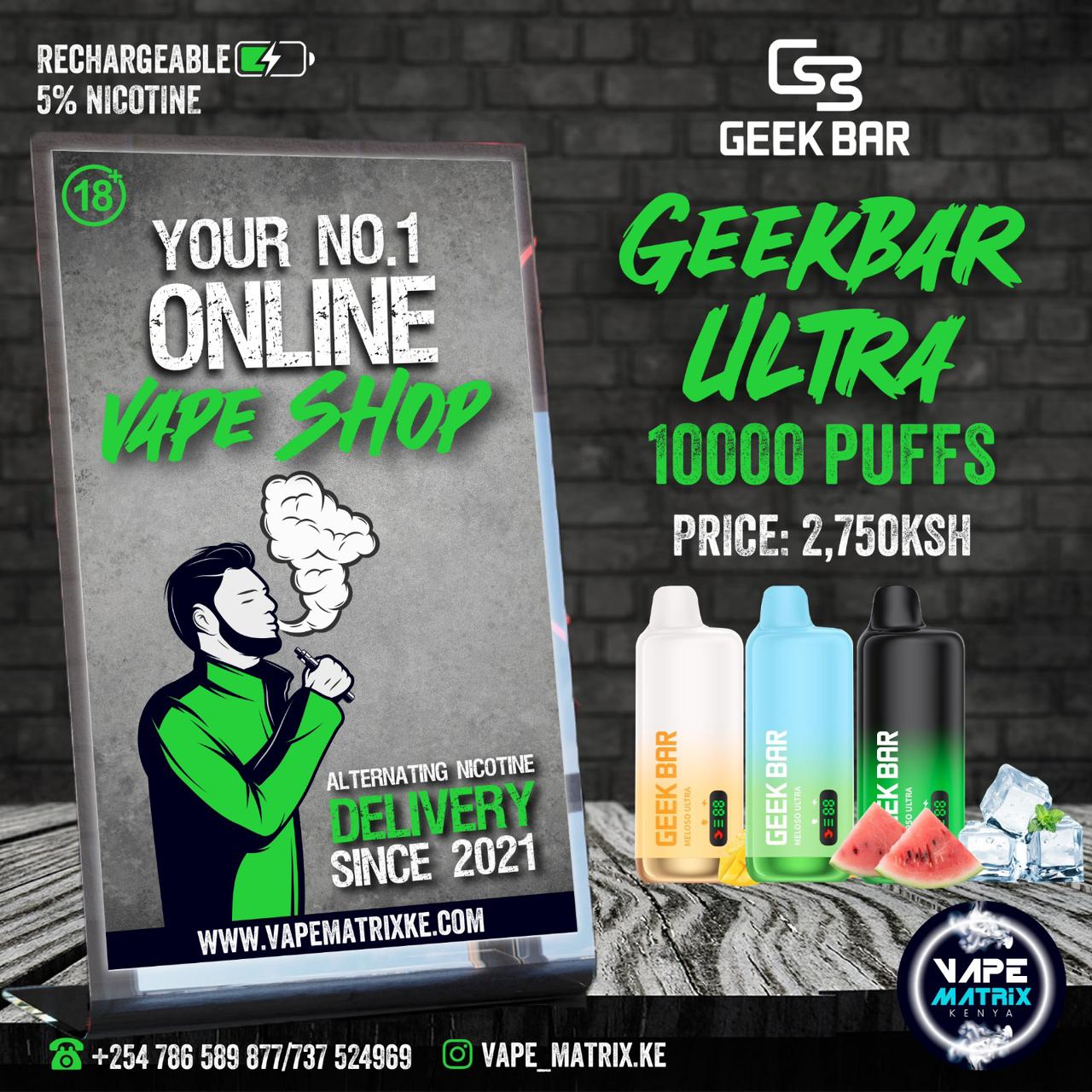 GEEK BAR ULTRA 1, PUFFS 5% nic
