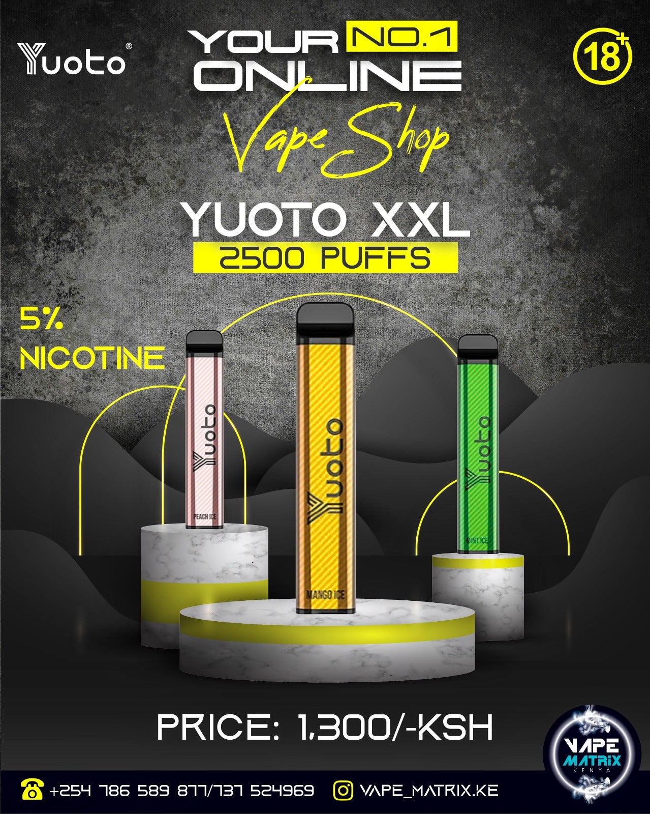 Yuoto XXL 2500 PUFFS 5%nic