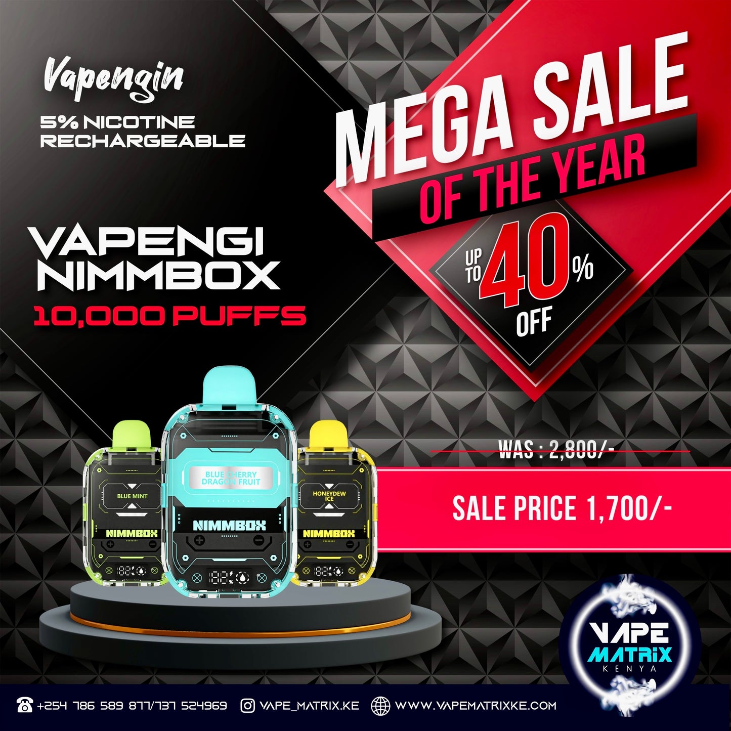 VAPENGIN  NIMBOX 10000 PUFFS 5%nic